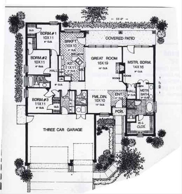 Colonial Floor Plan - Main Floor Plan #310-775