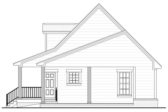 Exterior - Other Elevation 1 for Country House Plan #430-3 - 2 bed, 2 bath