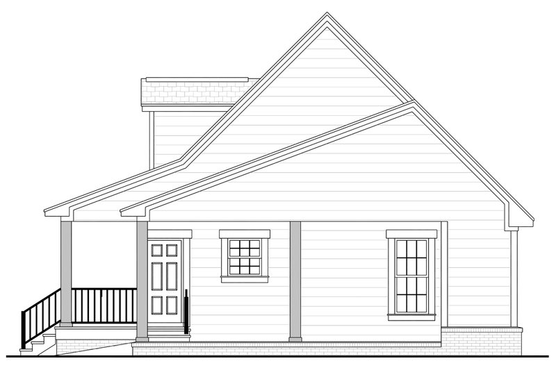 Home Plan - Exterior - Other Elevation 1 for Country House Plan #430-3 - 2 bed, 2 bath