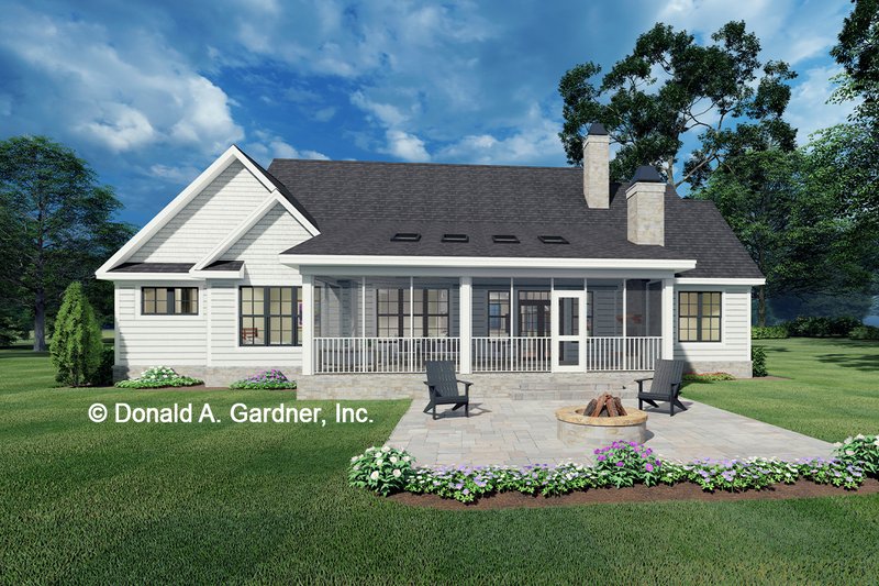 Home Plan - Exterior - Rear Elevation for Ranch House Plan #929-1089 - 3 bed, 2 bath