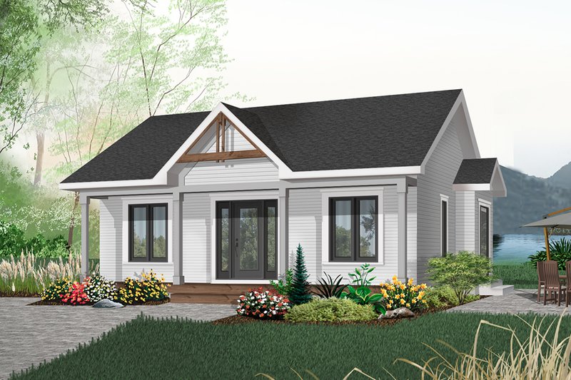 Architectural House Design - Cottage Exterior - Front Elevation Plan #23-512