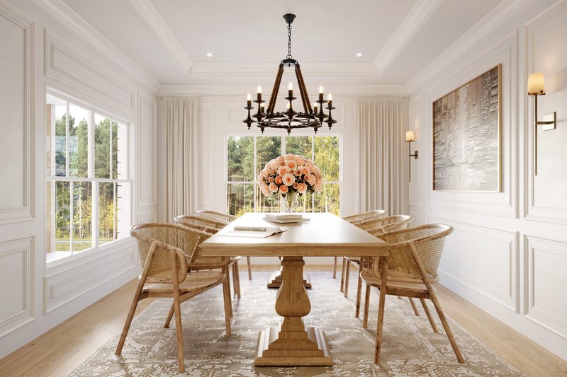 House Design - Interior - Dining Room for Farmhouse House Plan #1117-22 - 3 bed, 2 bath