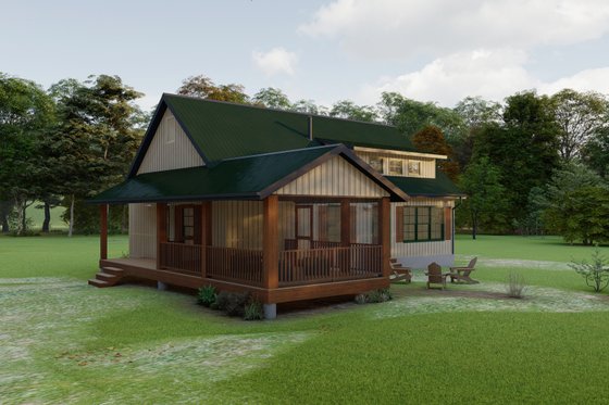 Exterior - Other Elevation 6 for Bungalow House Plan #1092-2 - 1 bed, 2 bath