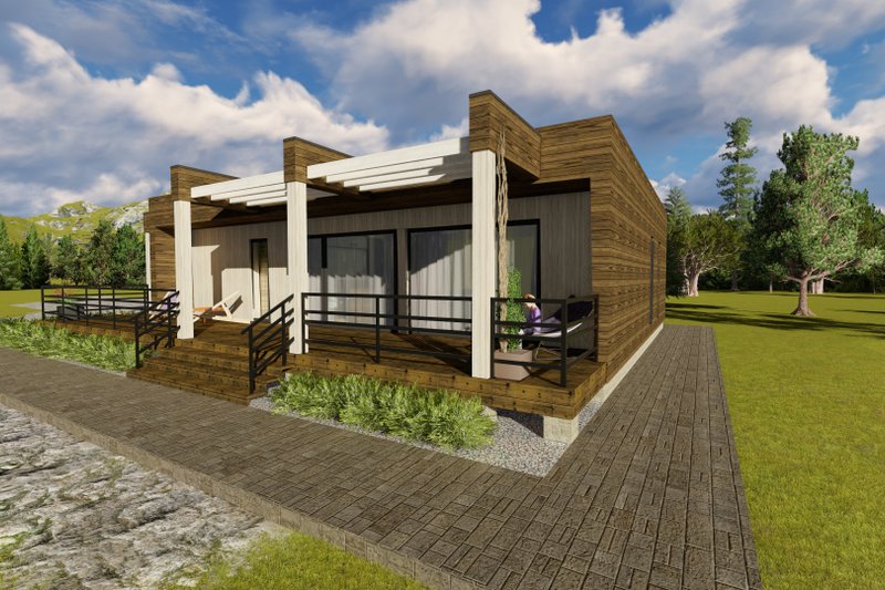 Modern Style House Plan - 3 Beds 1 Baths 1059 Sq/Ft Plan #549-1 ...