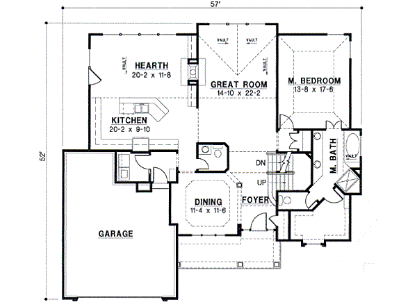Traditional Floor Plan - Main Floor Plan #67-540