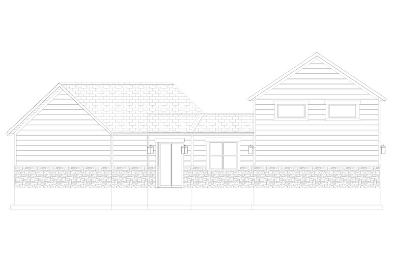 Dream House Plan - Exterior - Rear Elevation 3 for Traditional House Plan #1060-353, 0 bath