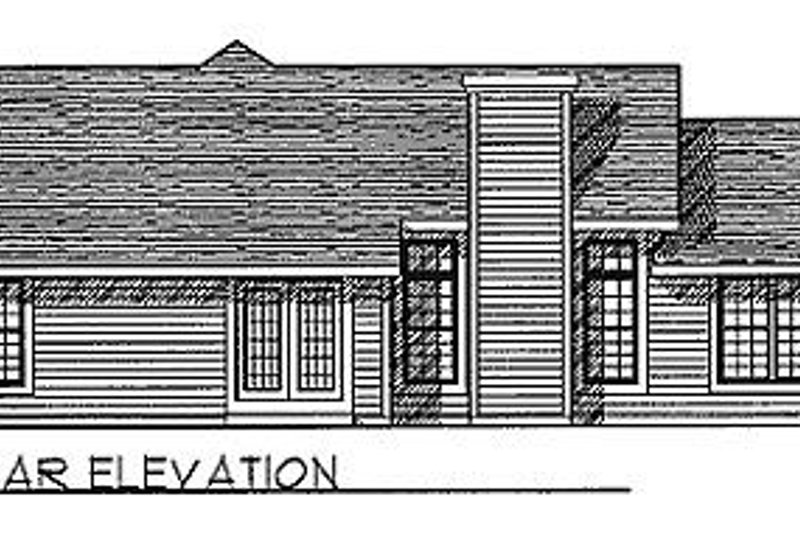 House Plan Design - Exterior - Rear Elevation for Traditional House Plan #70-160 - 3 bed, 2 bath