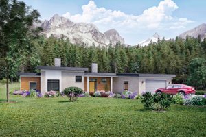 House Blueprint - Modern Exterior - Front Elevation Plan #924-15