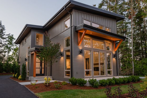 Exterior - Front Elevation 13 for Contemporary House Plan #1070-14 - 3 bed, 2.5 bath