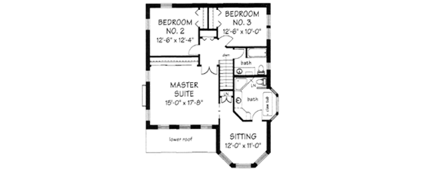 European Floor Plan - Upper Floor Plan #117-136