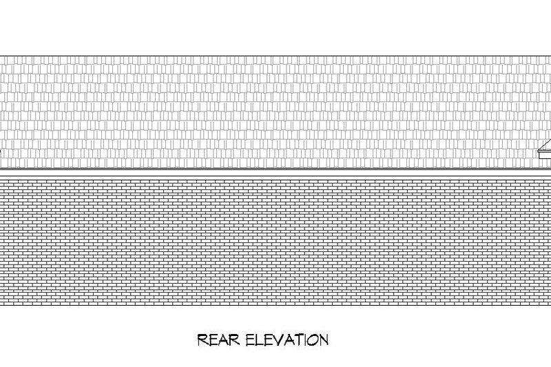 House Blueprint - Exterior - Rear Elevation for Southern House Plan #932-849 - 1 bed, 1 bath