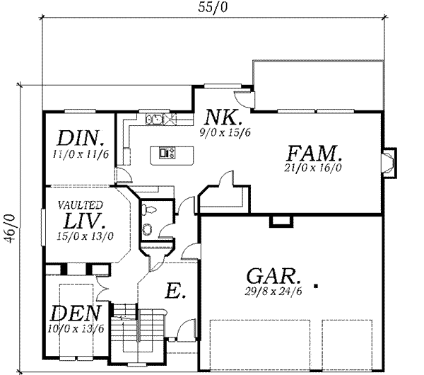 Floor Plan - Main Floor Plan #130-133