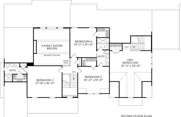 Farmhouse Floor Plan - Upper Floor Plan #927-1031