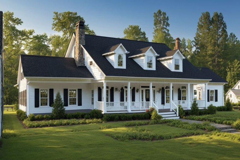 Architectural House Design - Farmhouse Exterior - Front Elevation Plan #3-218