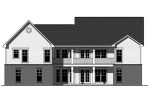 Exterior - Rear Elevation for Craftsman House Plan #21-353 - 3 bed, 2 bath