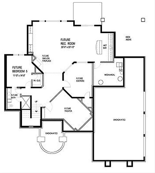 Home Plan - European Floor Plan - Lower Floor Plan #56-602