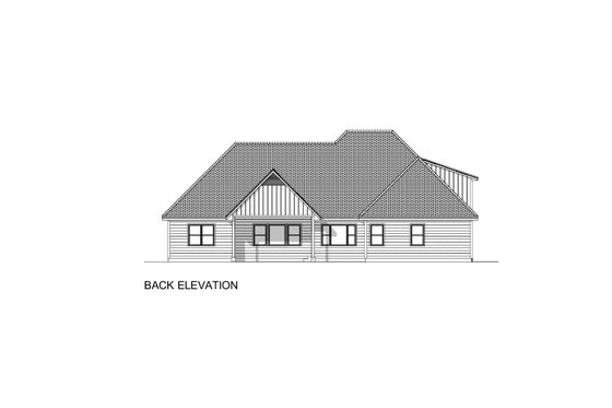 Exterior - Rear Elevation 4 for Craftsman House Plan #1084-4 - 3 bed, 2.5 bath