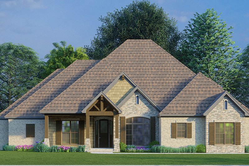 Dream House Plan - Exterior - Front Elevation 3 for European House Plan #923-76 - 4 bed, 2.5 bath