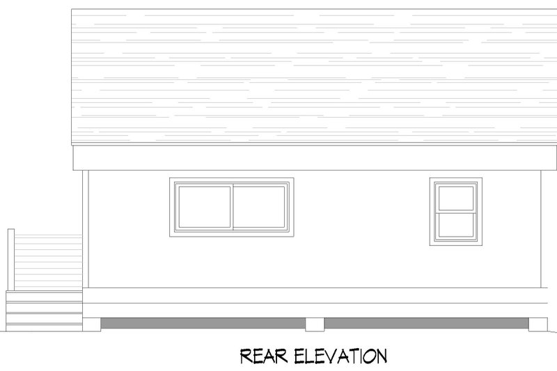 Dream House Plan - Exterior - Rear Elevation for Modern House Plan #932-343 - 1 bed, 1 bath