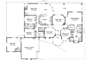 Adobe / Southwestern Style House Plan - 4 Beds 4 Baths 3507 Sq/Ft Plan #1-841 