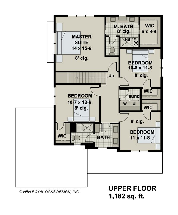 Home Plan - Traditional Floor Plan - Upper Floor Plan #51-1192