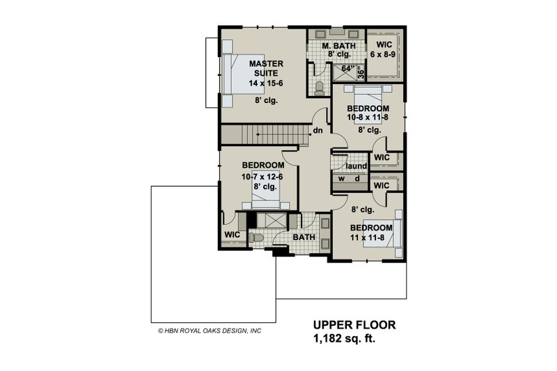 Home Plan - Floor Plan - Upper Floor for Traditional House Plan #51-1192 - 4 bed, 2.5 bath