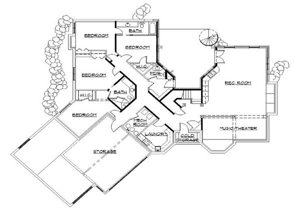 Traditional Floor Plan - Lower Floor Plan #5-310