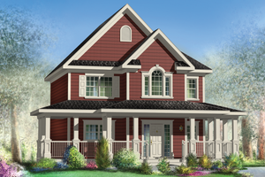 Country Exterior - Front Elevation Plan #25-4417