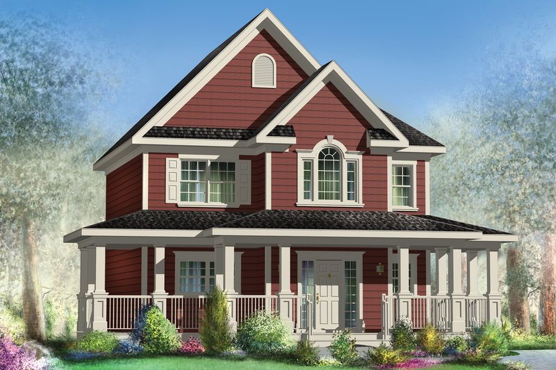 Country Style House Plan - 3 Beds 1 Baths 1664 Sq/Ft Plan #25-4417 ...