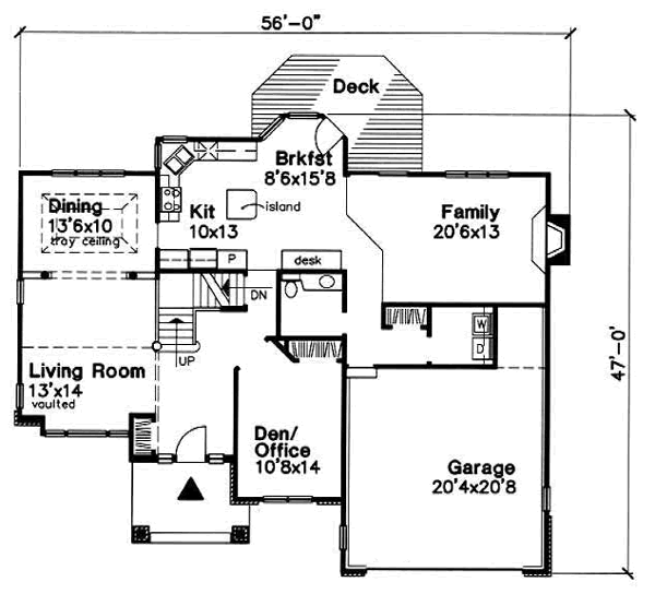 Traditional Floor Plan - Main Floor Plan #50-191