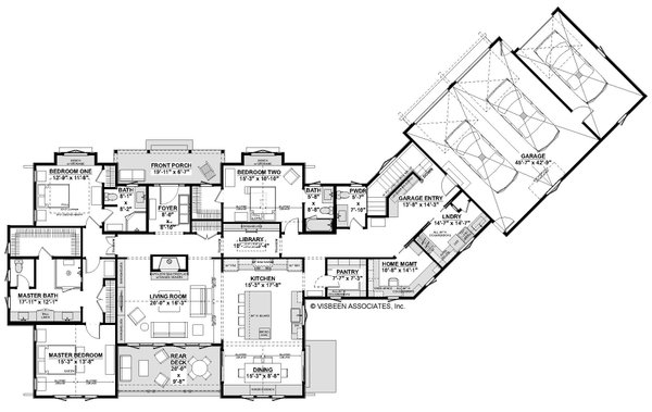 Southern Floor Plan - Main Floor Plan #928-374