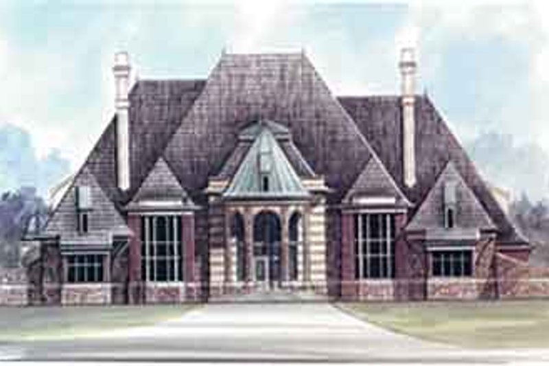 House Blueprint - European Exterior - Front Elevation Plan #119-170