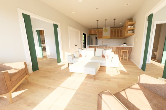 Interior - Family Room 2 for Farmhouse House Plan #126-295 - 1 bed, 1 bath