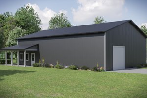 Exterior - Rear Elevation 1 for Country House Plan #1089-43, 0 bath