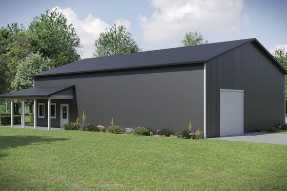 Exterior - Rear Elevation 1 for Country House Plan #1089-43, 0 bath