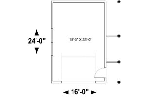 Floor Plan - Main Floor for Contemporary House Plan #23-2668, 0 bath
