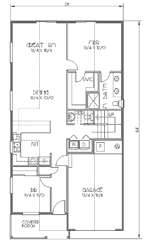 Craftsman Floor Plan - Main Floor Plan #423-28