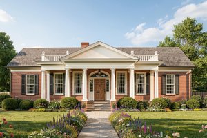 Home Plan - Exterior - Front Elevation for Classical House Plan #137-331 - 3 bed, 2 bath