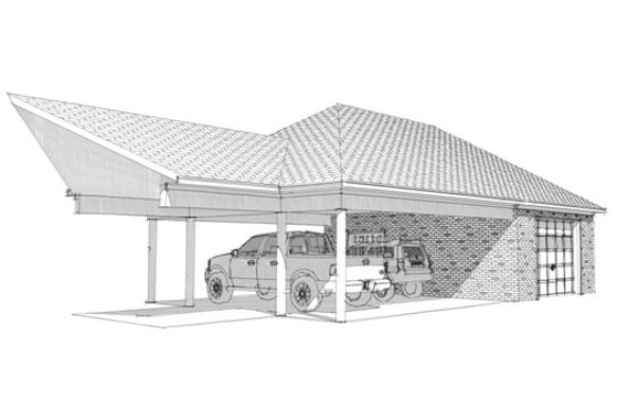 Exterior - Front Elevation for Traditional House Plan #63-341, 0 bath