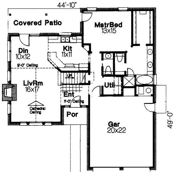 Traditional Floor Plan - Main Floor Plan #310-152