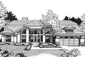 Mediterranean Exterior - Front Elevation Plan #417-186