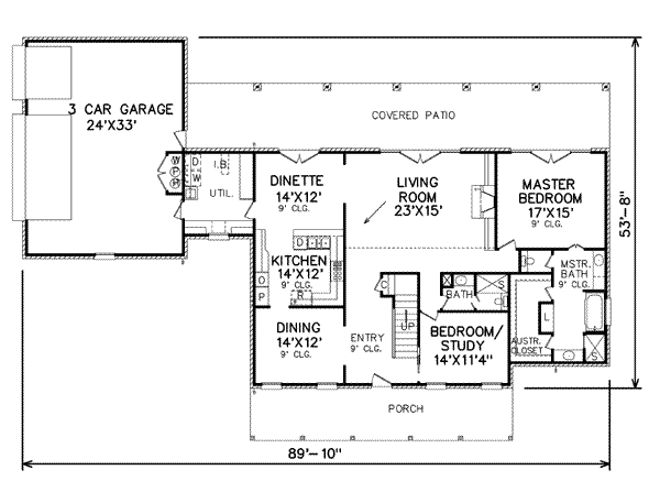 Country Floor Plan - Main Floor Plan #65-214