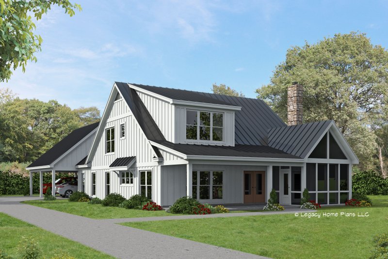 Architectural House Design - Farmhouse Exterior - Front Elevation Plan #932-710