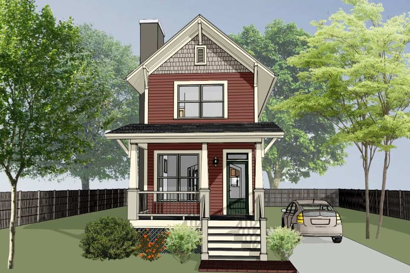 Architectural House Design - Craftsman Exterior - Front Elevation Plan #79-278