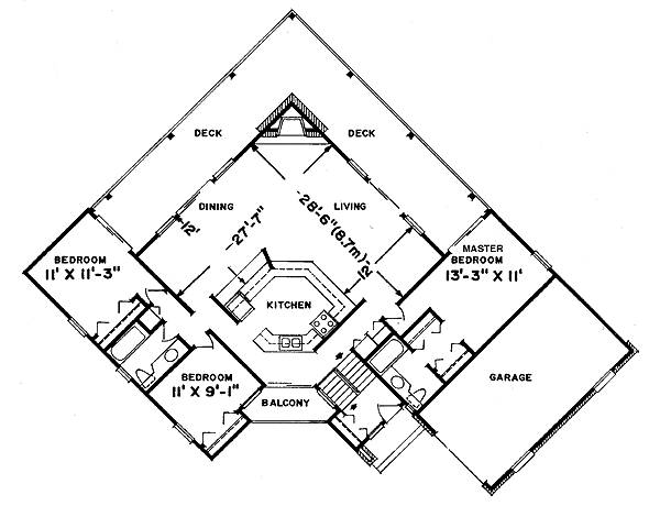 Traditional Floor Plan - Main Floor Plan #47-122