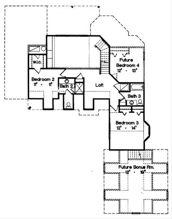 Country Floor Plan - Upper Floor Plan #417-231