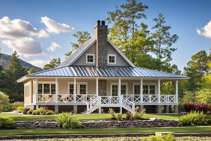 Cabin Style House Plan - 2 Beds 2 Baths 1727 Sq/Ft Plan #137-295