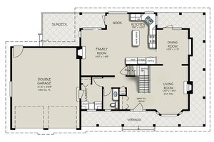 Floor Plan - Main Floor for Country House Plan #427-2 - 3 bed, 2.5 bath