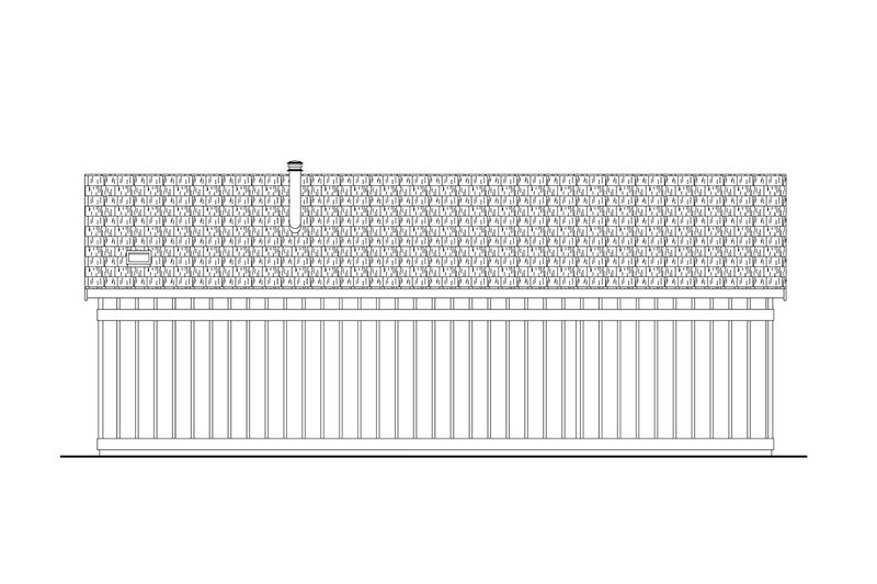 House Design - Exterior - Other Elevation 3 for Contemporary House Plan #124-1371 - 2 bed, 2 bath