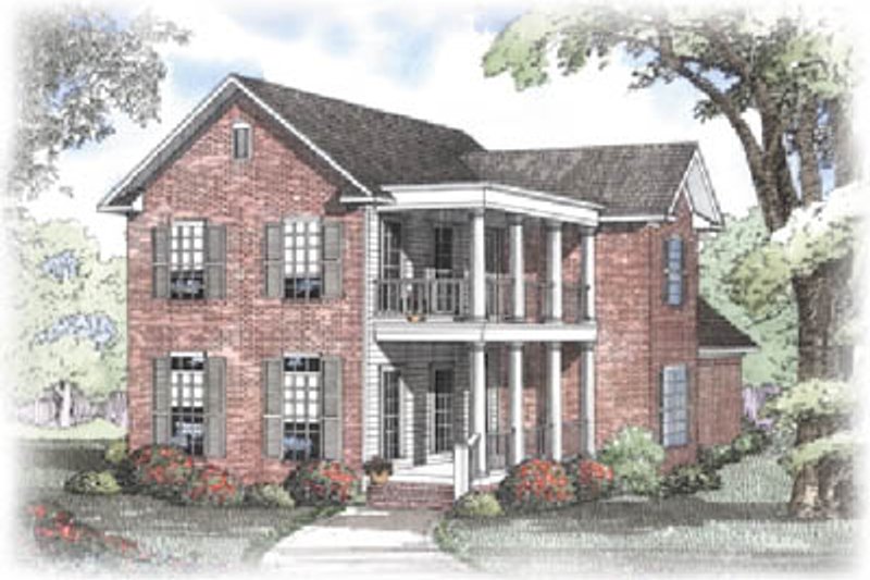House Blueprint - Southern Exterior - Front Elevation Plan #17-404